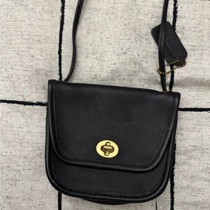 Coach Black Leather Crossbody Bag
